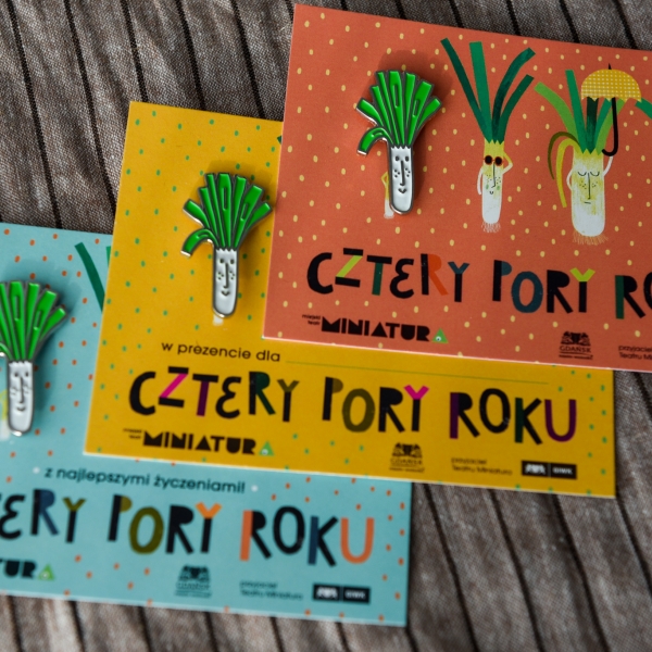 Pin w kształcie pora